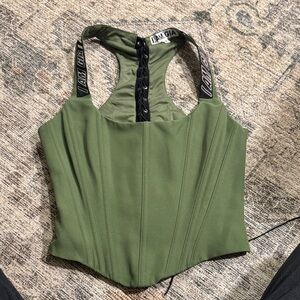 I.AM.GIA Olive Green Corset Top